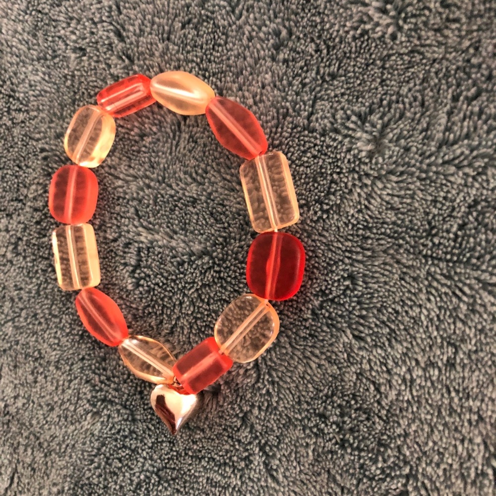 Beautiful peach orange stretch bracelet